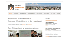 Desktop Screenshot of berliner-journalisten-schule.de